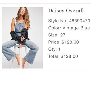 Free people daisy overalls